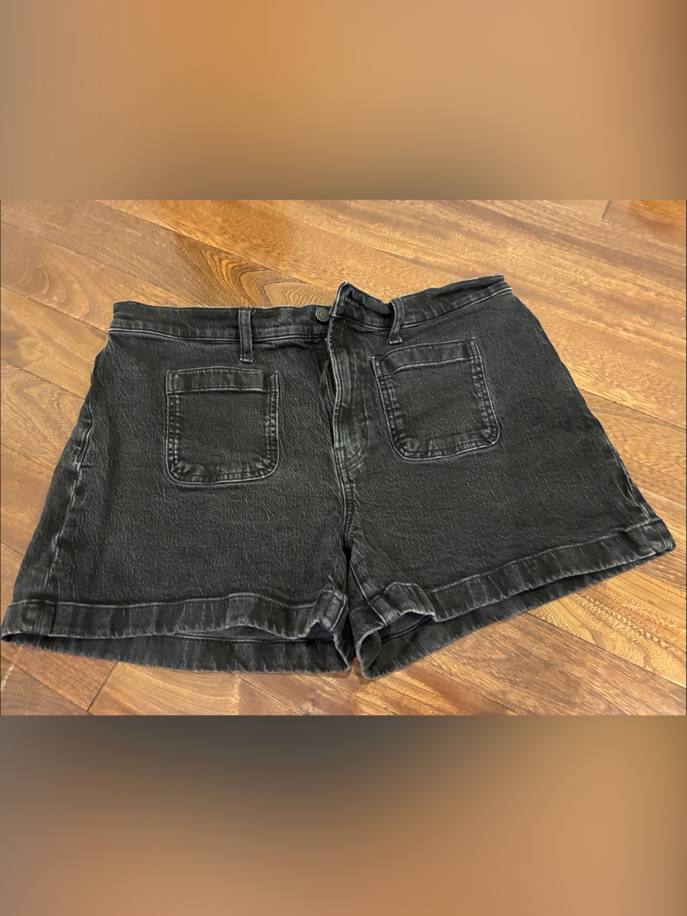 Madewell Black Denim Jean Shorts